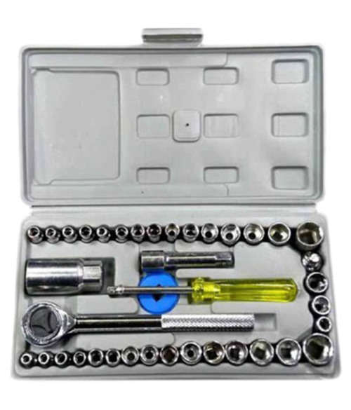 40 PIECE WRENCH SET AND 8 PIECE TOOLBOX SET