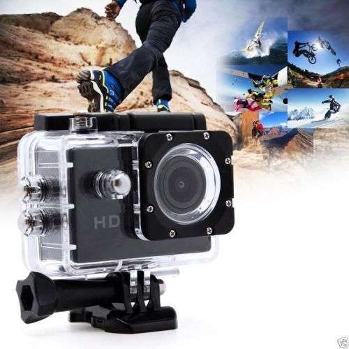Full HD 1080p Action Sport Waterproof Camera for Videos and Photos, Helmetcam (30m Waterproof)