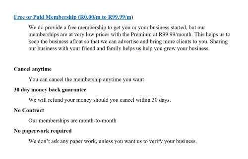 3 Months FREE PREMIUM Membership for Businesses and Service Provider Professionals