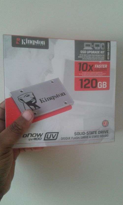 Brand New Sealed Kingston 120GB SSDNow UV400 SATA 3 2.5 Upgrade Bundle Kit