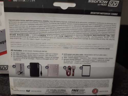 Brand New Kingston 120GB SSDNow UV400 SATA 3 2.5 Upgrade Bundle Kit