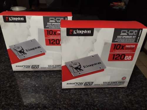 Brand New Kingston 120GB SSDNow UV400 SATA 3 2.5 Upgrade Bundle Kit