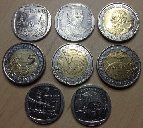 SA Mandela lot - 1994 R5, 2000 Mandela R5, 2004 R2, 2008 R5, 2011 R5, 2013 R2, 2014 R5 & 2015 R5