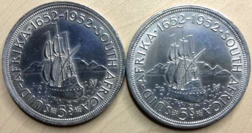 South Africa 1952 5 Shillings