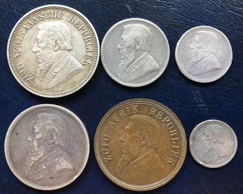 ZAR coin lot 1 penny to 2.5 shilling