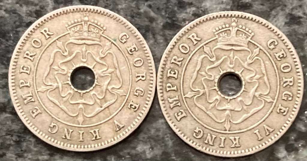 Southern Rhodesia 1934 + 1939 Half Penny