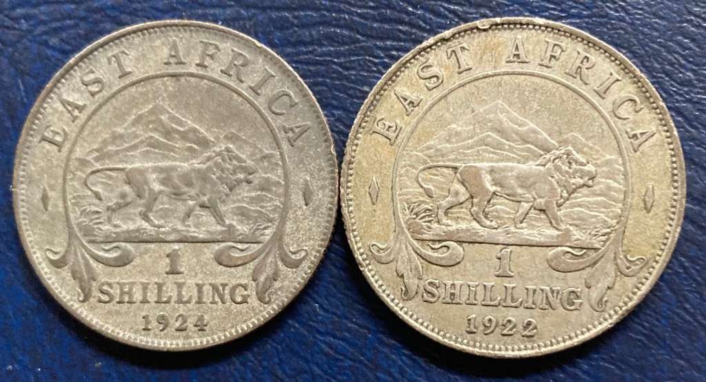 East Africa 1922 + 1924 Shilling