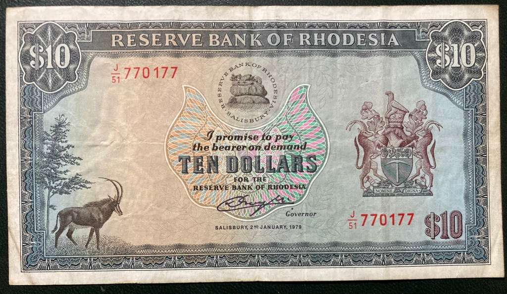Rhodesia 1979 $10
