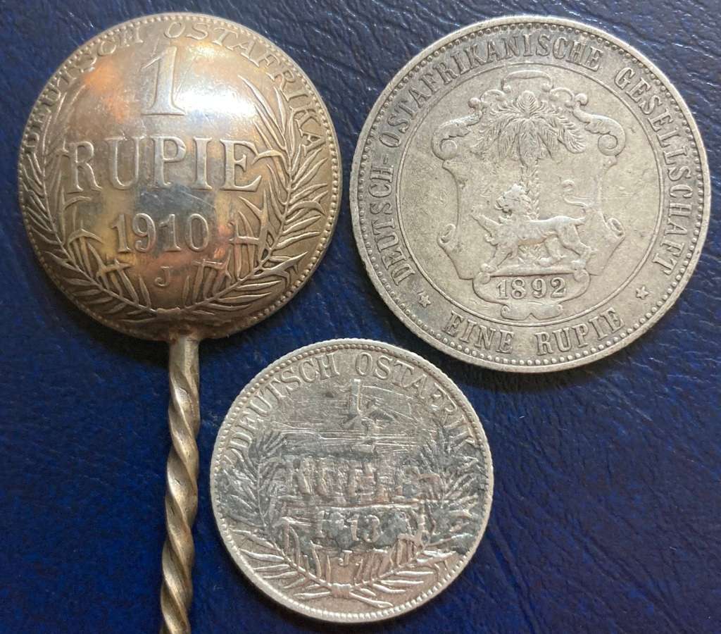 German East Africa 0.917 Silver Lot (88 Zolotnik silver)