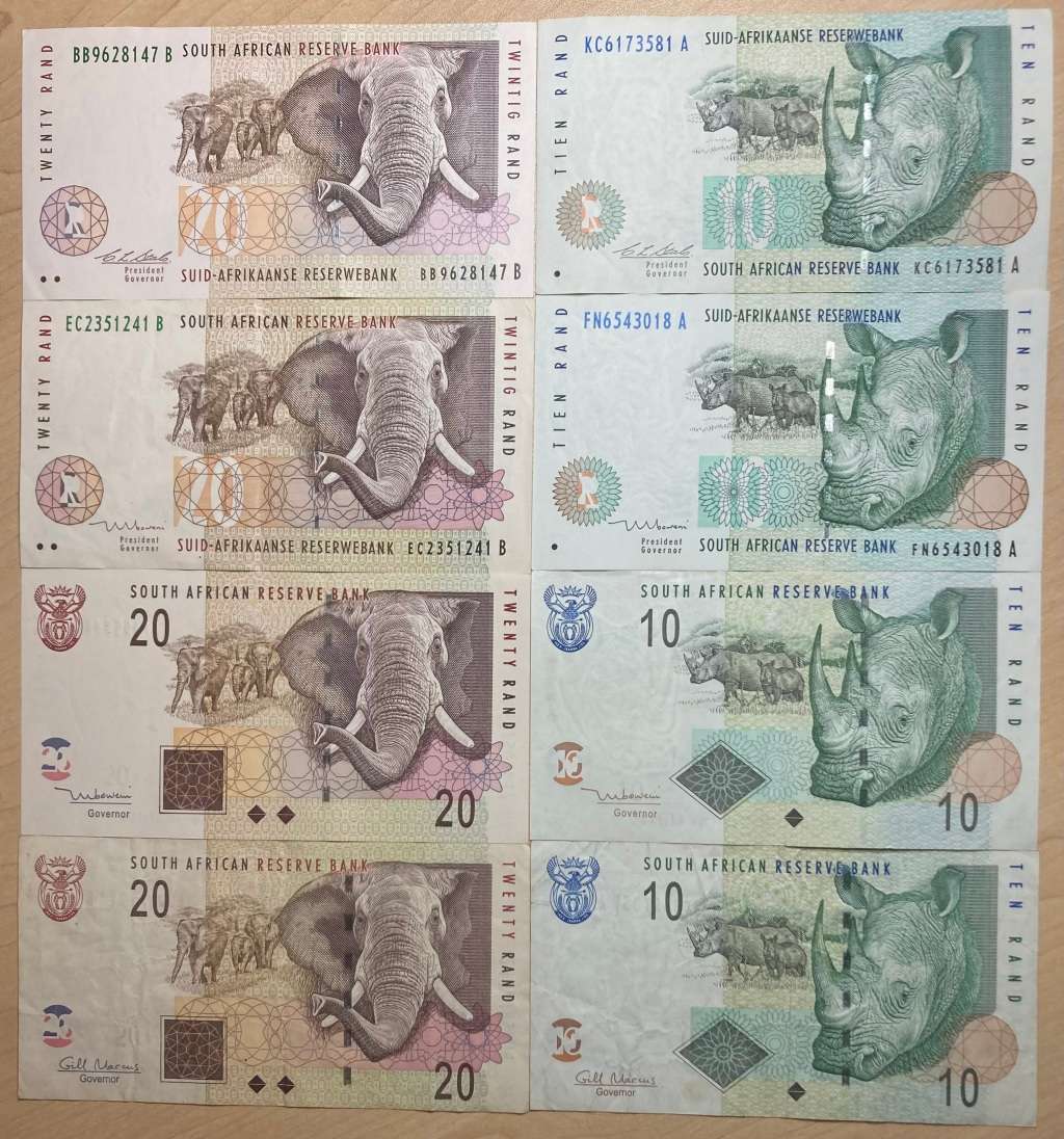 RSA Big Five R10 and R20 Lot All Governors