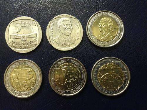 1994 Inauguration, 2000 & 2008 Mandela, 2011 SARB, 2014 Democracy & 2015 Griqua R5