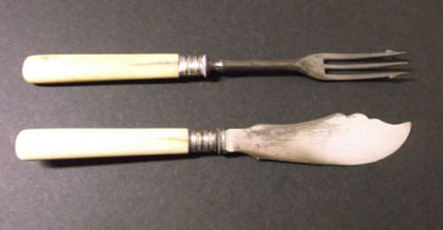 Lovely Antique Bone Handle Pair.