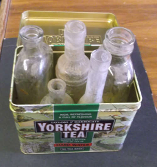 Collection Of Vintage Bottles & Tin