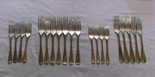 Set Of 20 Vintage Silver Plated Forks