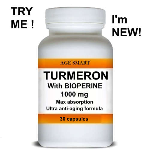 #1 Anti-Aging  Turmeron 1000 mg, 30 caps.Improve heart, Liver, digestion, Skin,Anti-cancer,Slimming