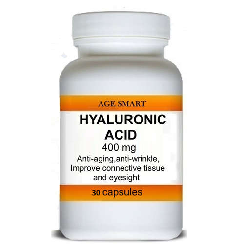 #1 Anti-aging, anti-wrinkle, joint lubricant, skin moisturizer.Hyaluronic Acid 30 caps 400 mg