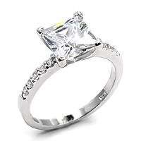 Princess Cut 2 ct. Engagement Ring CZ "STUNNING" size 8