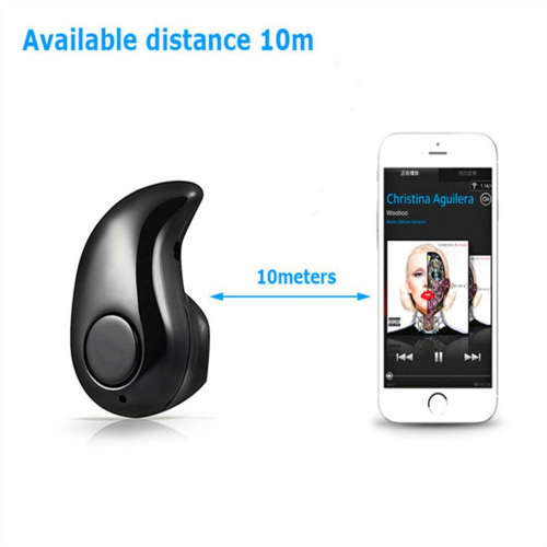 Wireless Bluetooth Earphones (1pc Earbud) In Black or White.