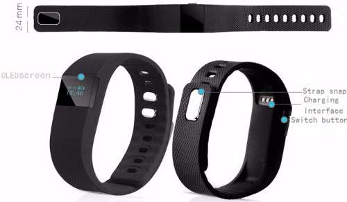 Bluetooth Smart Wrist Band, Fitness Activity Tracker Pedometer - Bluetooth
