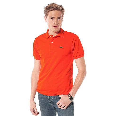 Lacoste Classic Orange Polo Shirt Size 4 (M), New With Tags