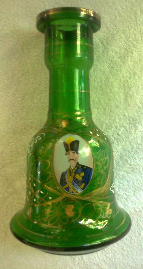 VINTAGE PERSIAN PORTRAIT HOOKAH - Decanter If You Prefer - (Showing king of Persia)