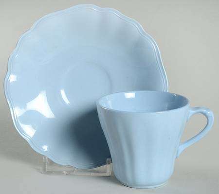 J & G MEAKIN GLAMOUR - Celeste Blue Demitasse Duo - (Cup and saucer set)