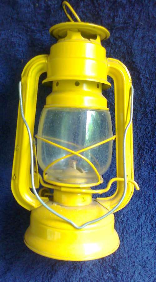 YELLOW LANTERN - With Handle and Hang Thing