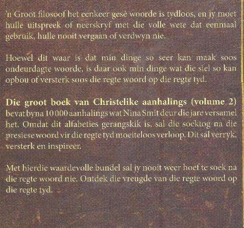 SMIT, Nina - Die Groot Boek van Christelike Aanhalings - (Pragtige Hardeband)