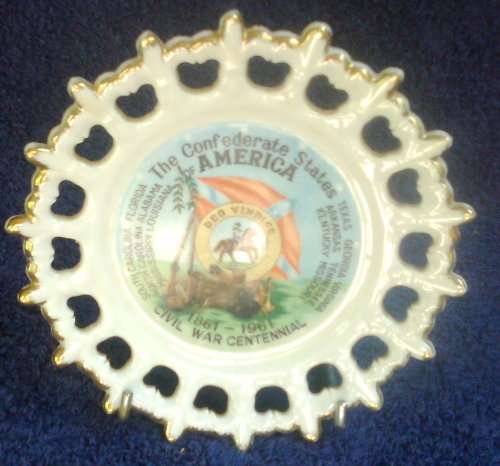 SOUVENIR PLATE - Confederate States of America Centennial Plate - 1861-1961