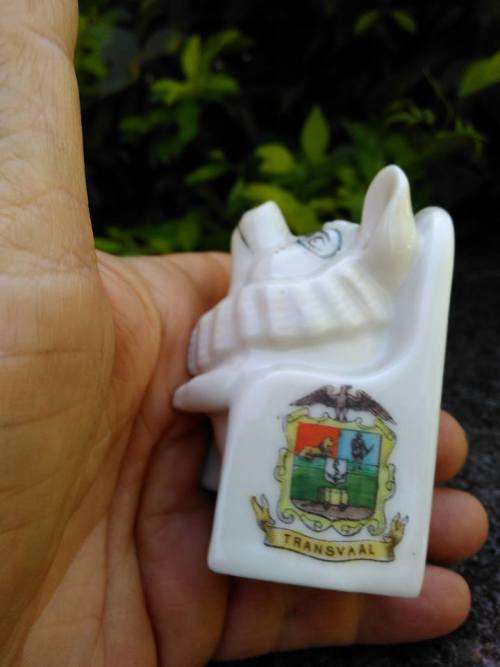 WEIRD PIG [or is it a dog] WITH OLD TRANSVAAL COAT OF ARMS - Ornament
