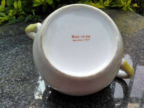 SUGAR BOWL - Geisha pattern - [Without Lid]