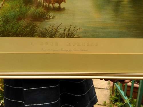 EDWARDS, Edwin - A June Morning [Country Scene] - (Old Framed Print of a Painting)