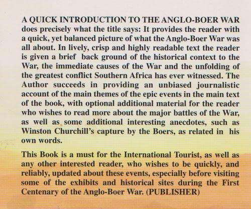 VORSTER, Charl - A Quick Introduction to the Anglo Boer-War 1899-1902 - (Paperback)