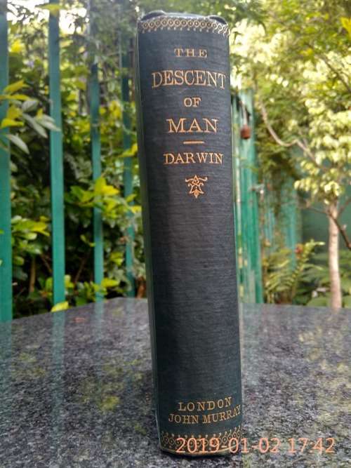DARWIN, Charles - The Descent of Man and Selection in Relation to Sex - (1898 Hardcover)