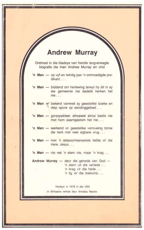 CHOY, Leona - Andrew Murray Beelddraer van Ewige Liefde  - (Pragtige Sagteband)