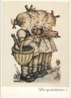 AAA - The Hummel - [Drawings By Berta Hummel with Light Verse]  - (1st English Edition Hardcover)