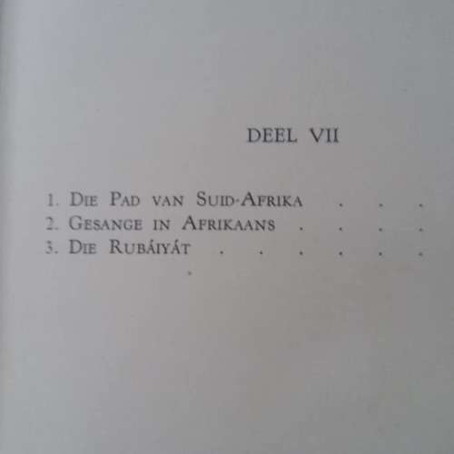 LANGENHOVEN, C.J. - Versamelde Werke : Slegs deel VII (7) van 'n ou rooi onvolledige stel