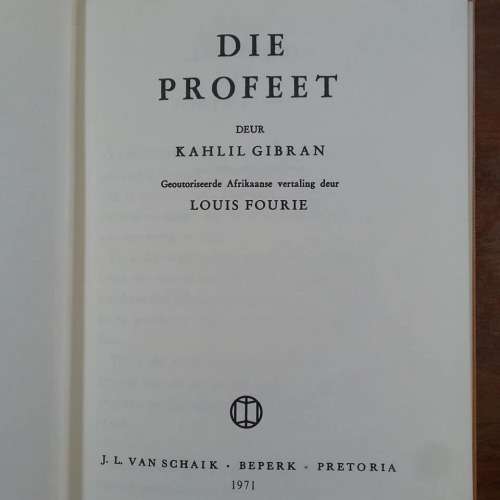 GIBRAN, Kahlil - Die Profeet - (Hardeband)