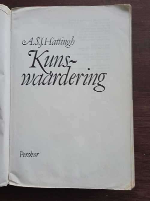 HATTINGH, A.S.J. - Kunswaardering - (Swakkerige Sagteband)