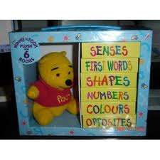 6 BABY BOARD BOOKS - Featuring the Winnie the Pooh crowd of A.A. Milne - (Hardcover)