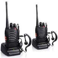 2 X Handheld Walkie Talkie Hand Radio Set with 16 Channels, 3 - 5 km talking range etc