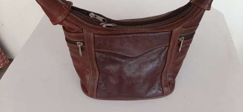 GENUINE LEATHER BROWN HANDBAG