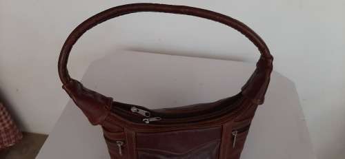 GENUINE LEATHER BROWN HANDBAG
