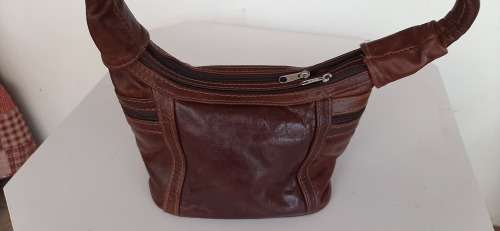 GENUINE LEATHER BROWN HANDBAG