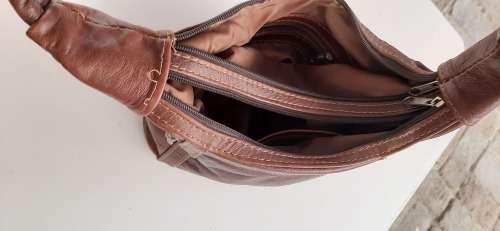 GENUINE LEATHER BROWN HANDBAG