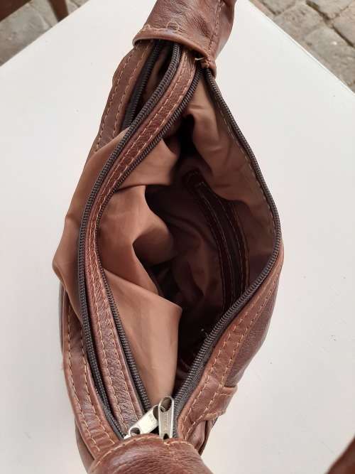 GENUINE LEATHER BROWN HANDBAG