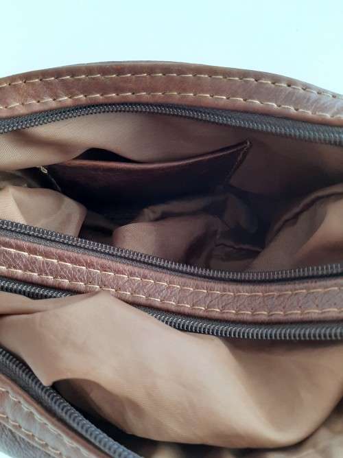 GENUINE LEATHER BROWN HANDBAG