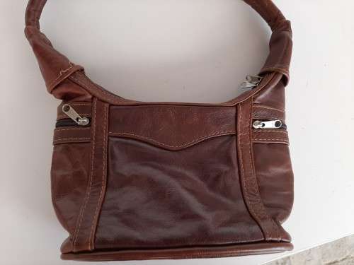 GENUINE LEATHER BROWN HANDBAG
