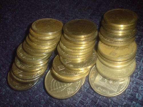Lot 30 israel Golden Coins  Menora 10 all same