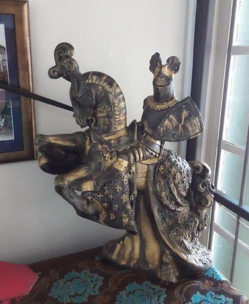 Large 55cm Cast Night and Horse Ornament. See item description. COURIER GUY R180.00